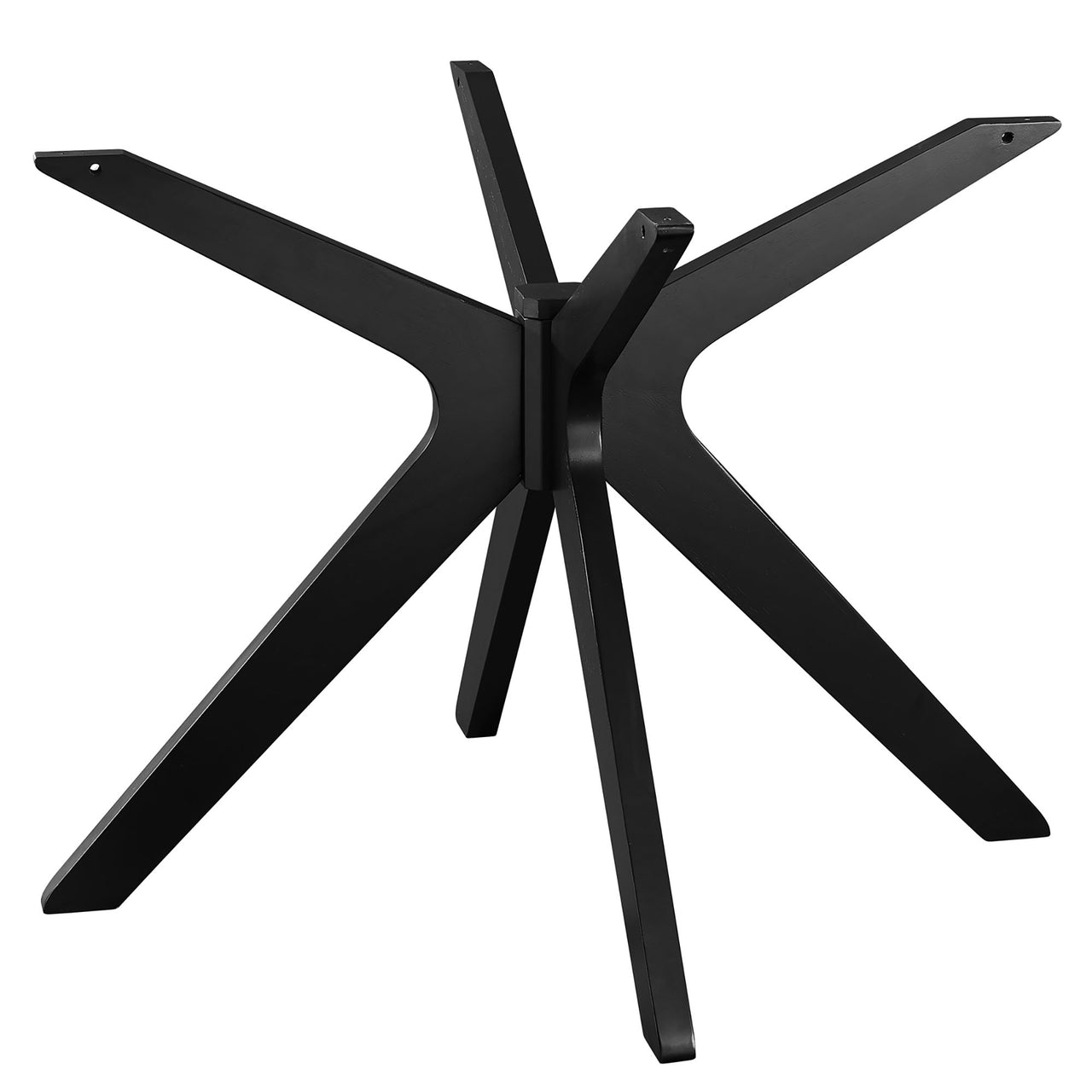 Boomerang Round Faux Marble Dining Table, Black & White