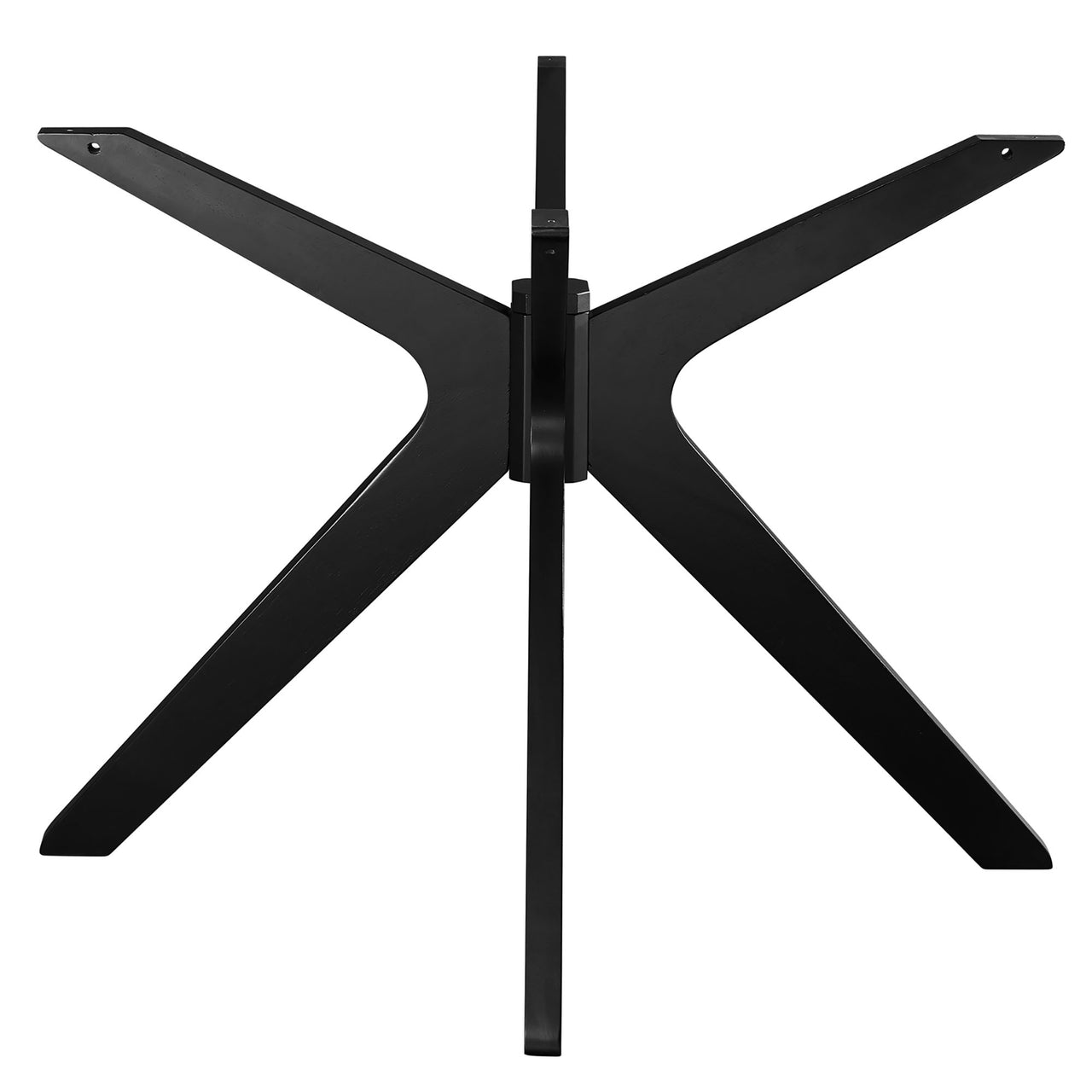 Boomerang Round Faux Marble Dining Table, Black & White