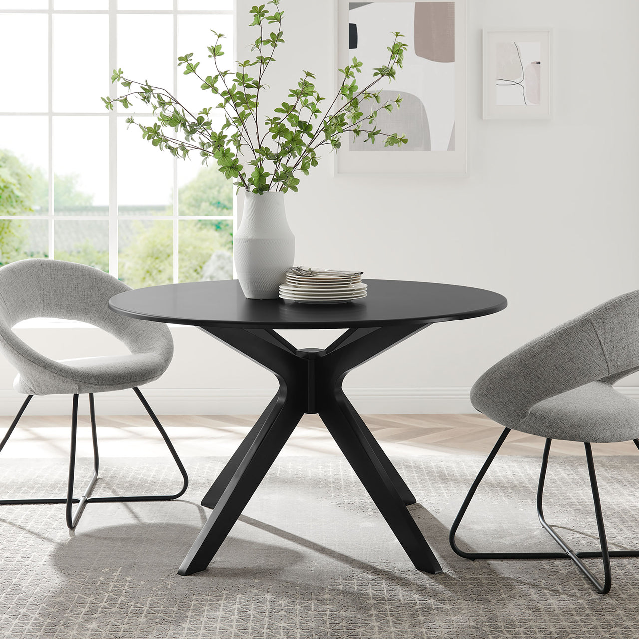 Boomerang Dining Table, Black