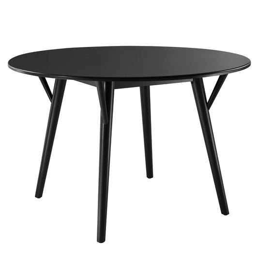 Valmere Round Dining Table, Large, Black