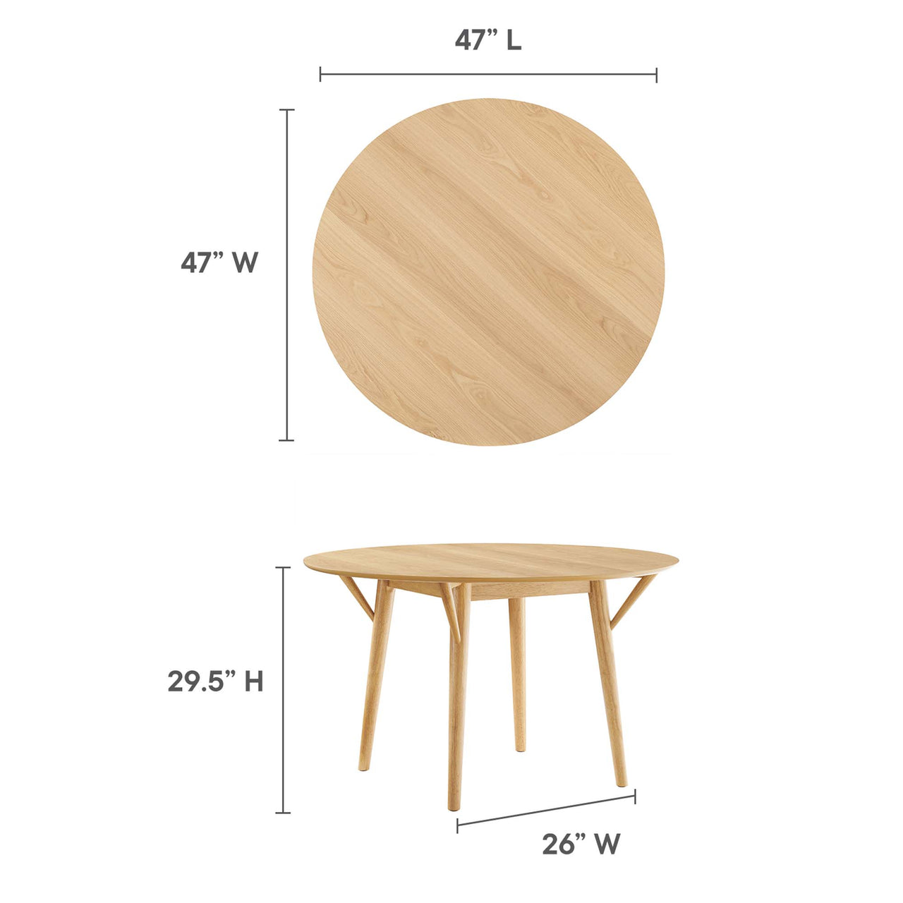 Valmere Round Dining Table, Large, Oak