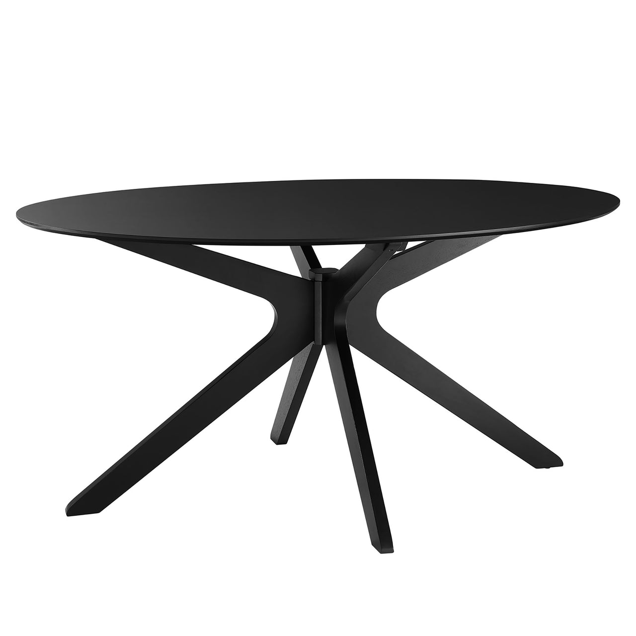 Boomerang Oval Dining Table, Small, Black
