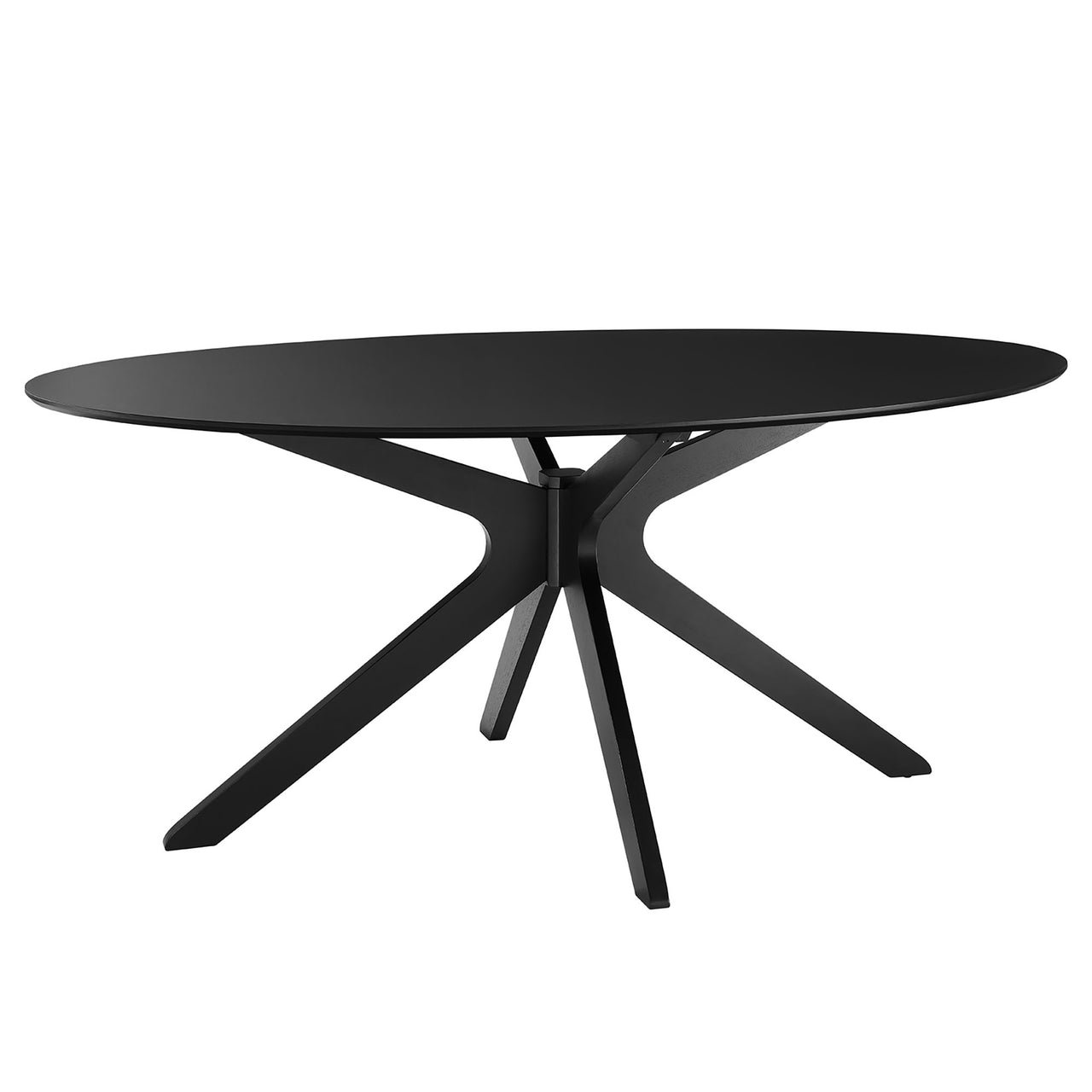 Boomerang Oval Dining Table, Medium, Black