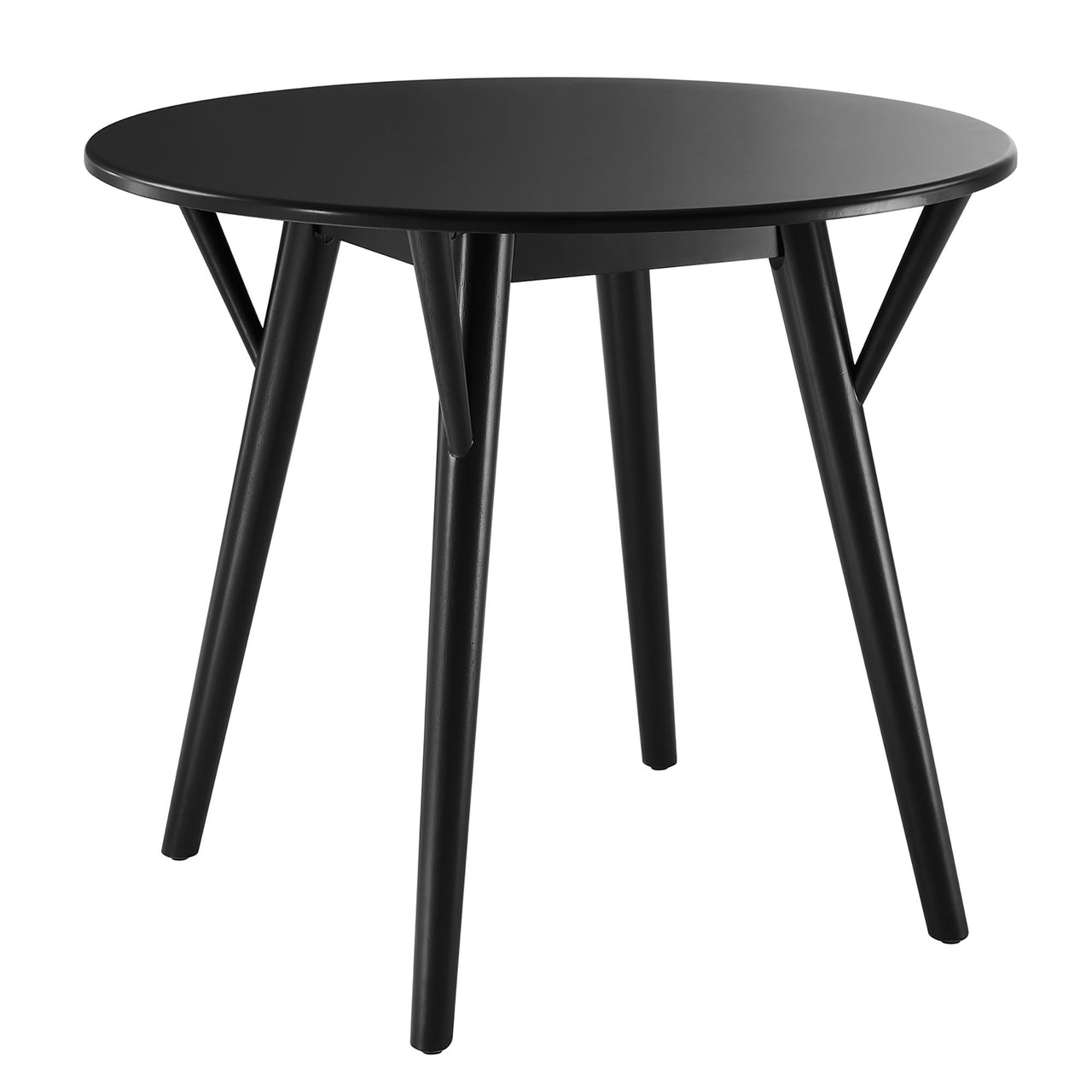 Valmere Round Dining Table, Small, Black