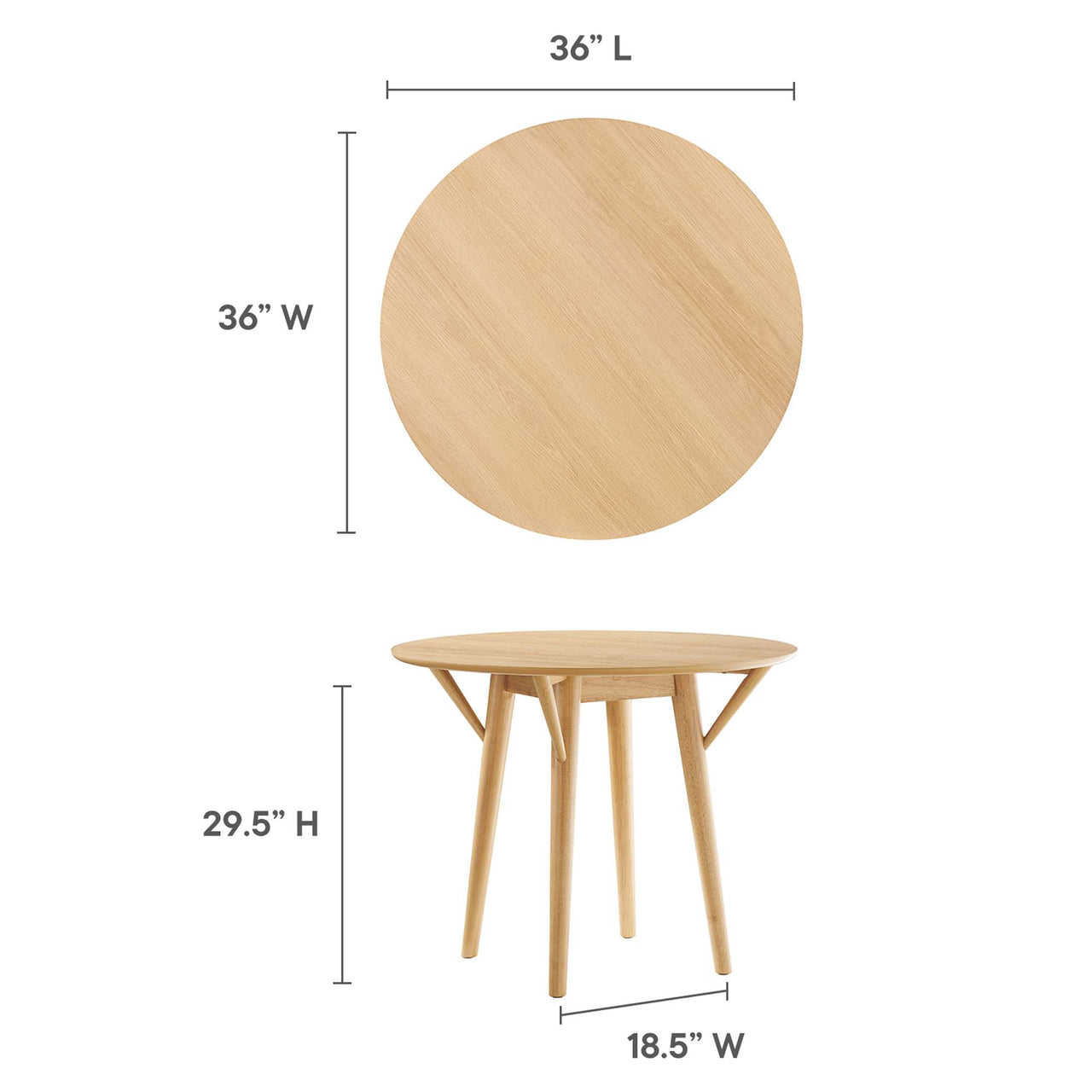 Valmere Round Dining Table, Small, Oak