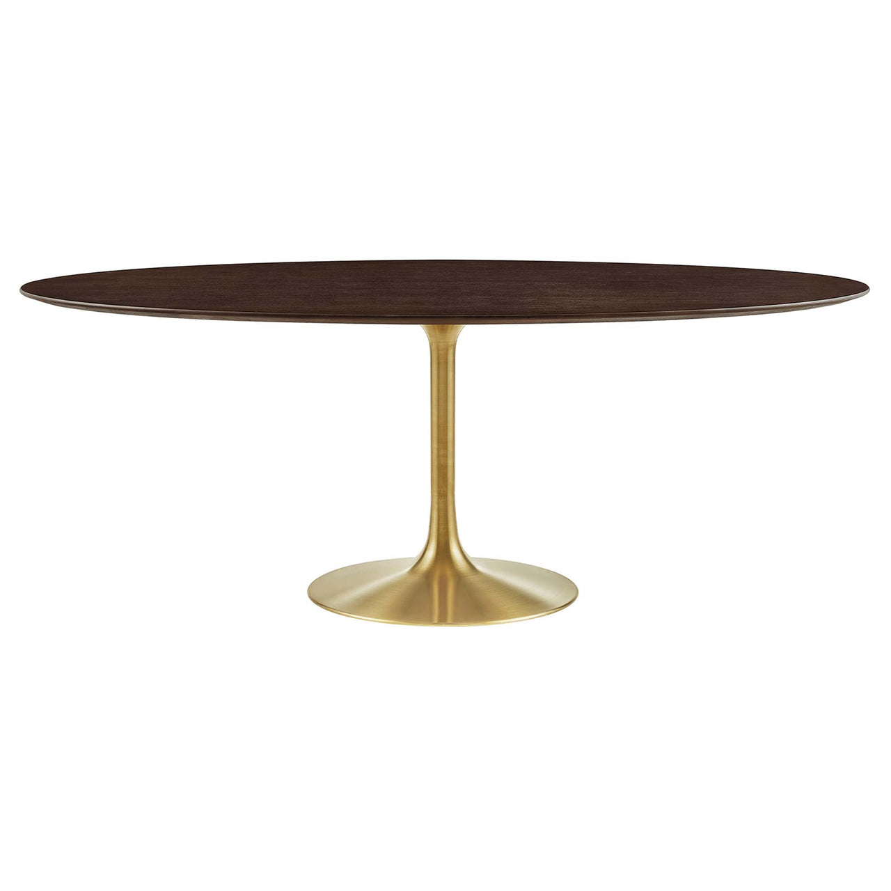 Ensemble Oval Dining Table, Extra Large, Gold & Cherry Walnut