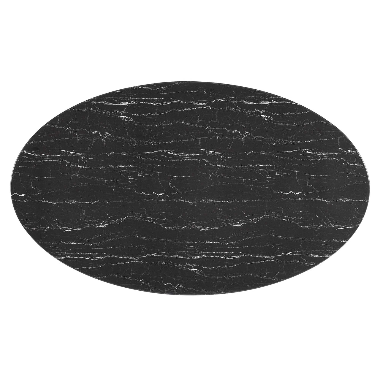 Ensemble Oval Faux Marble Dining Table, Extra Large, Gold & Black