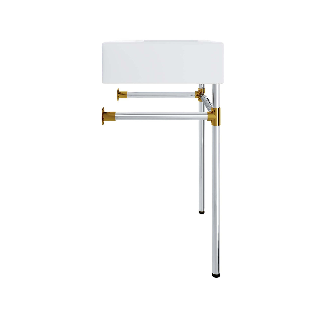 Levi Floating Vanity Unit, Small, Silver & White