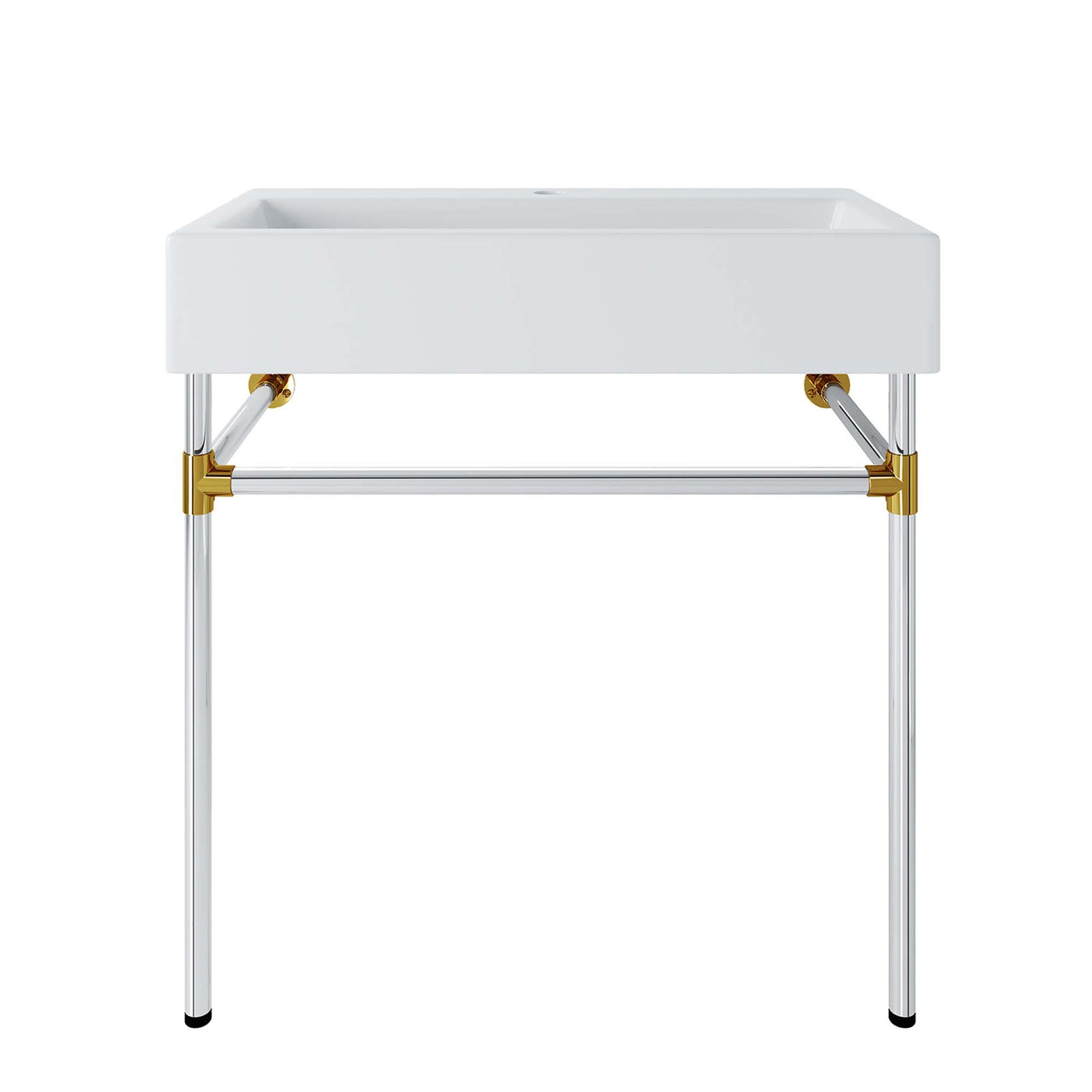 Levi Floating Vanity Unit, Medium, Silver & White