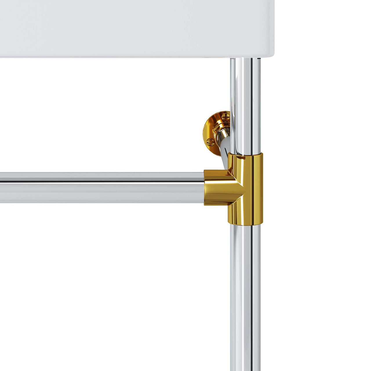 Levi Floating Vanity Unit, Medium, Silver & White