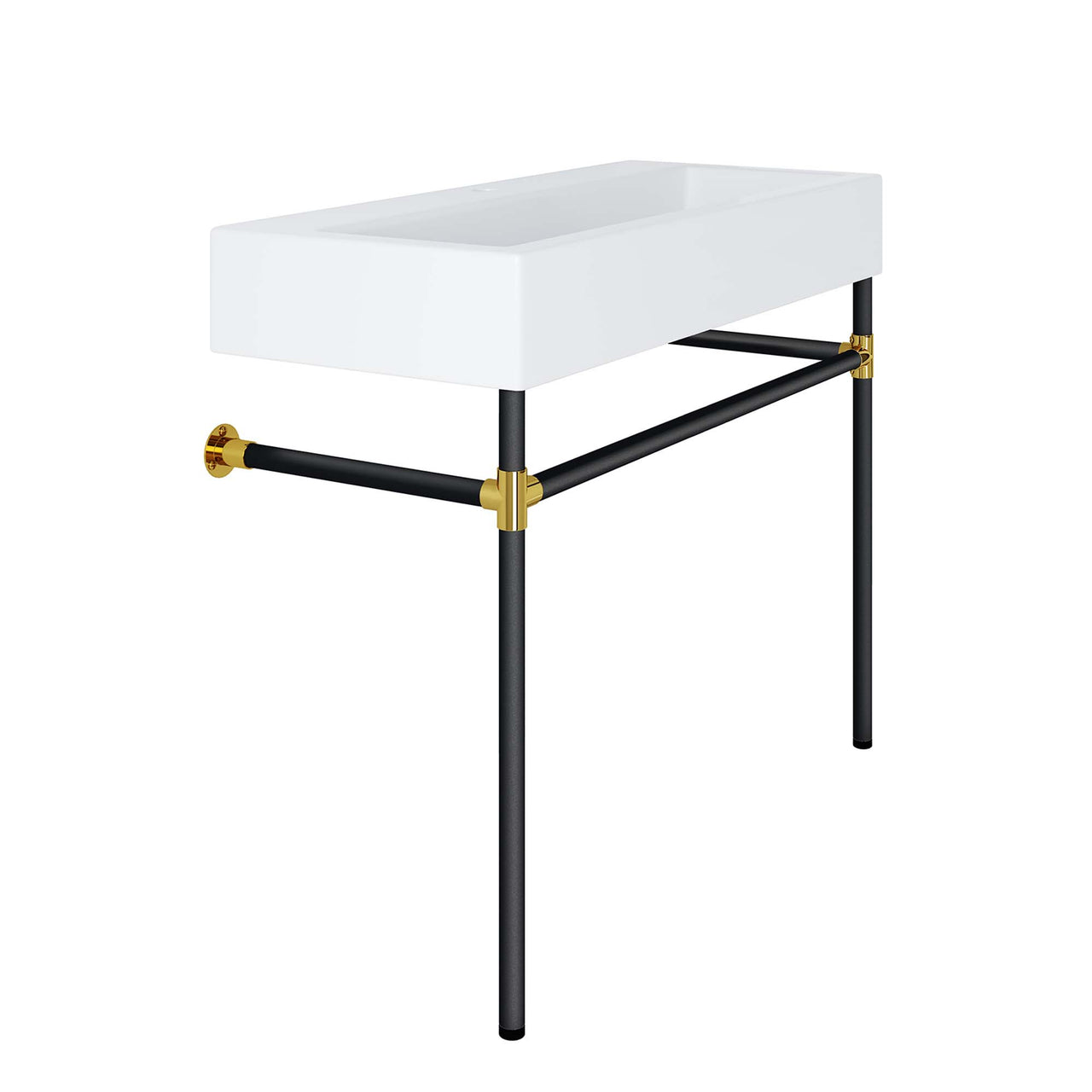 Levi Floating Vanity Unit, Large, Black & White