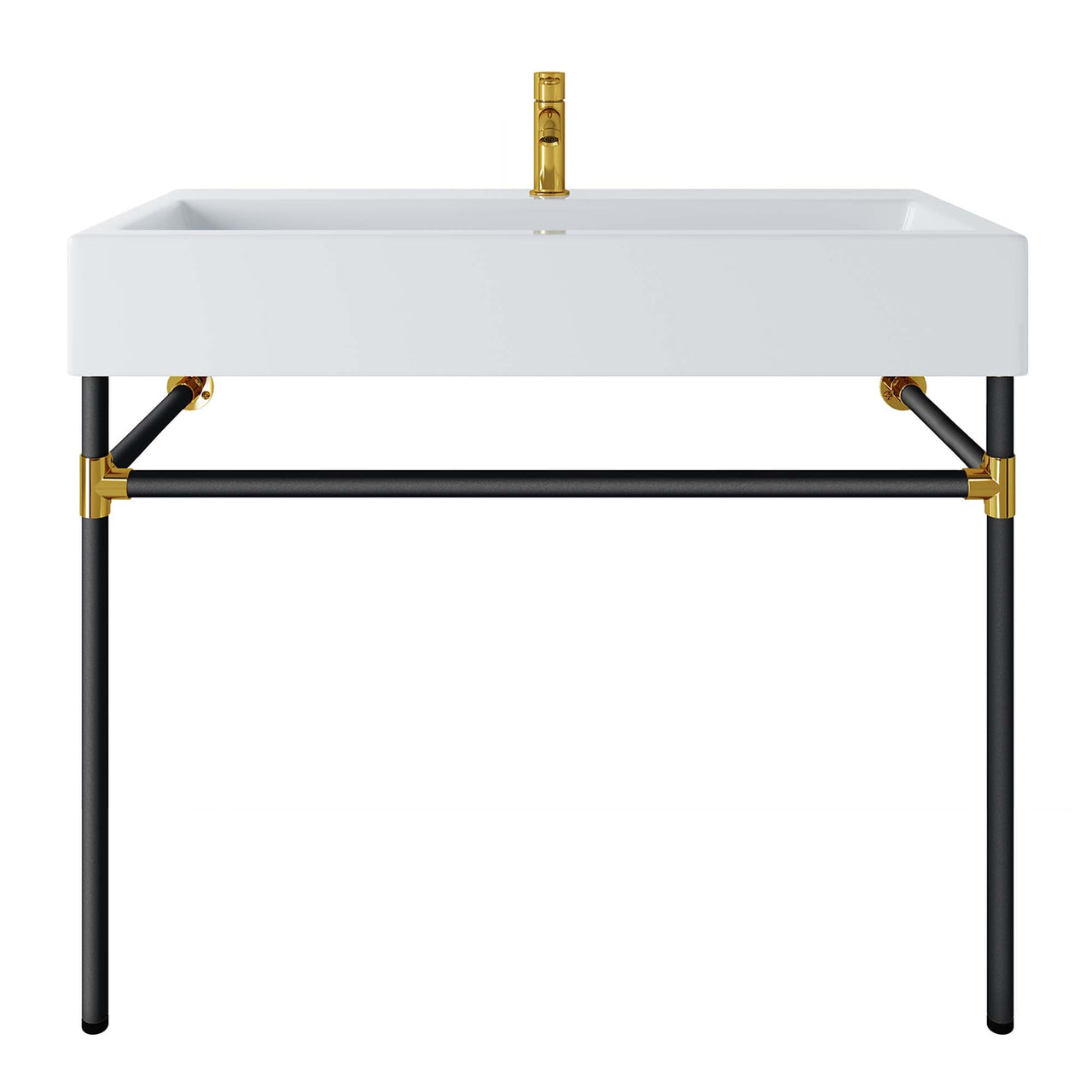 Levi Floating Vanity Unit, Large, Black & White