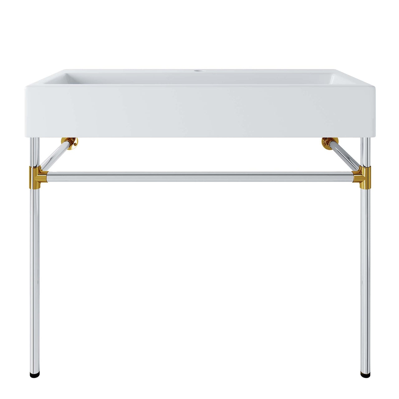 Levi Floating Vanity Unit, Large, Silver & White