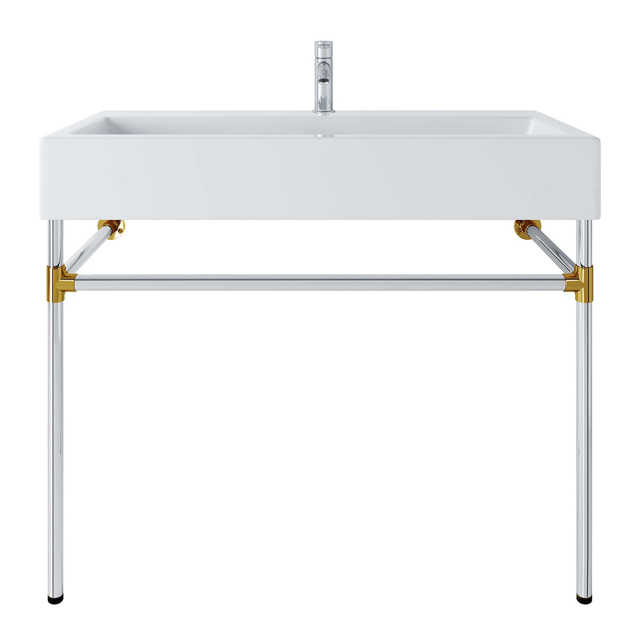 Levi Floating Vanity Unit, Large, Silver & White
