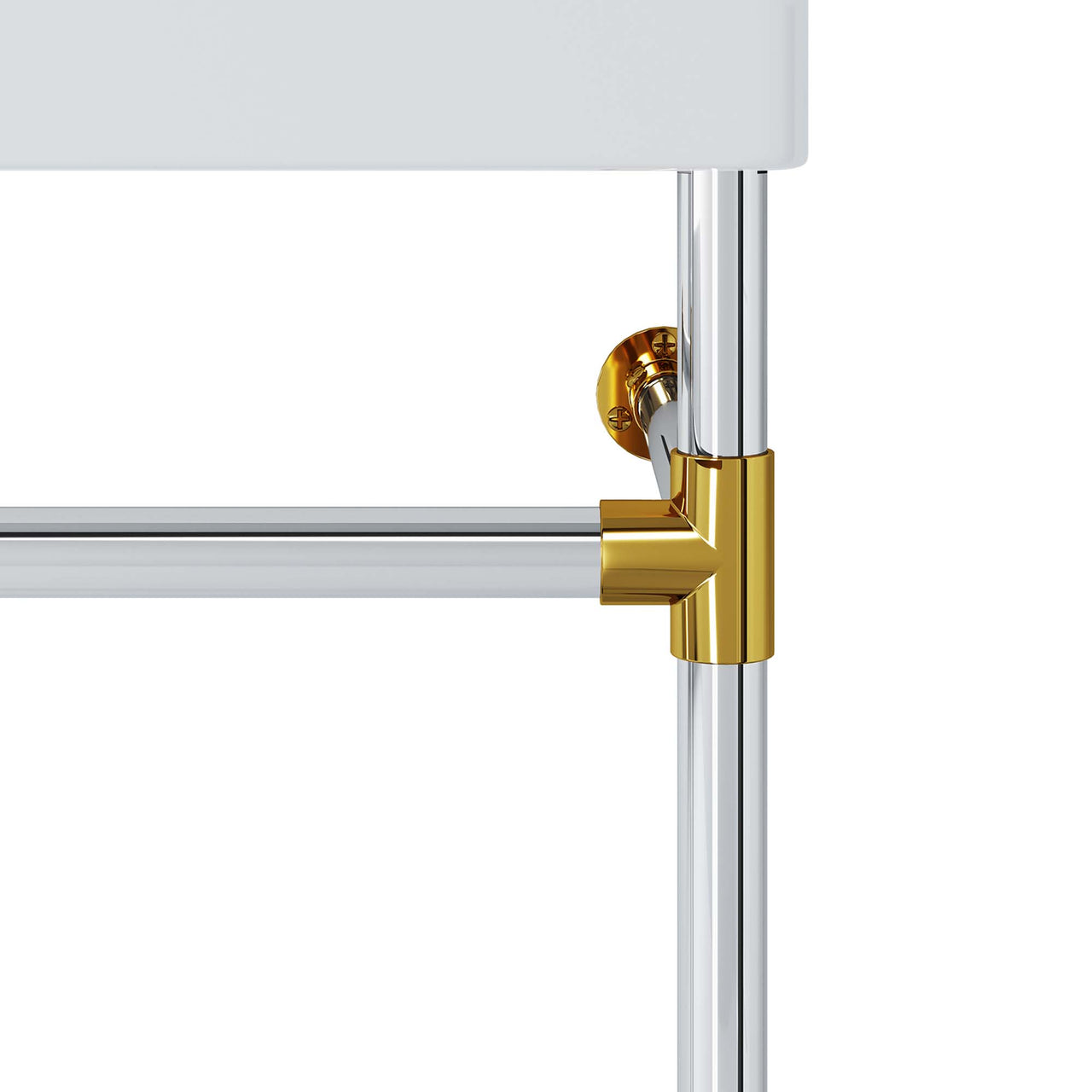 Levi Floating Vanity Unit, Large, Silver & White