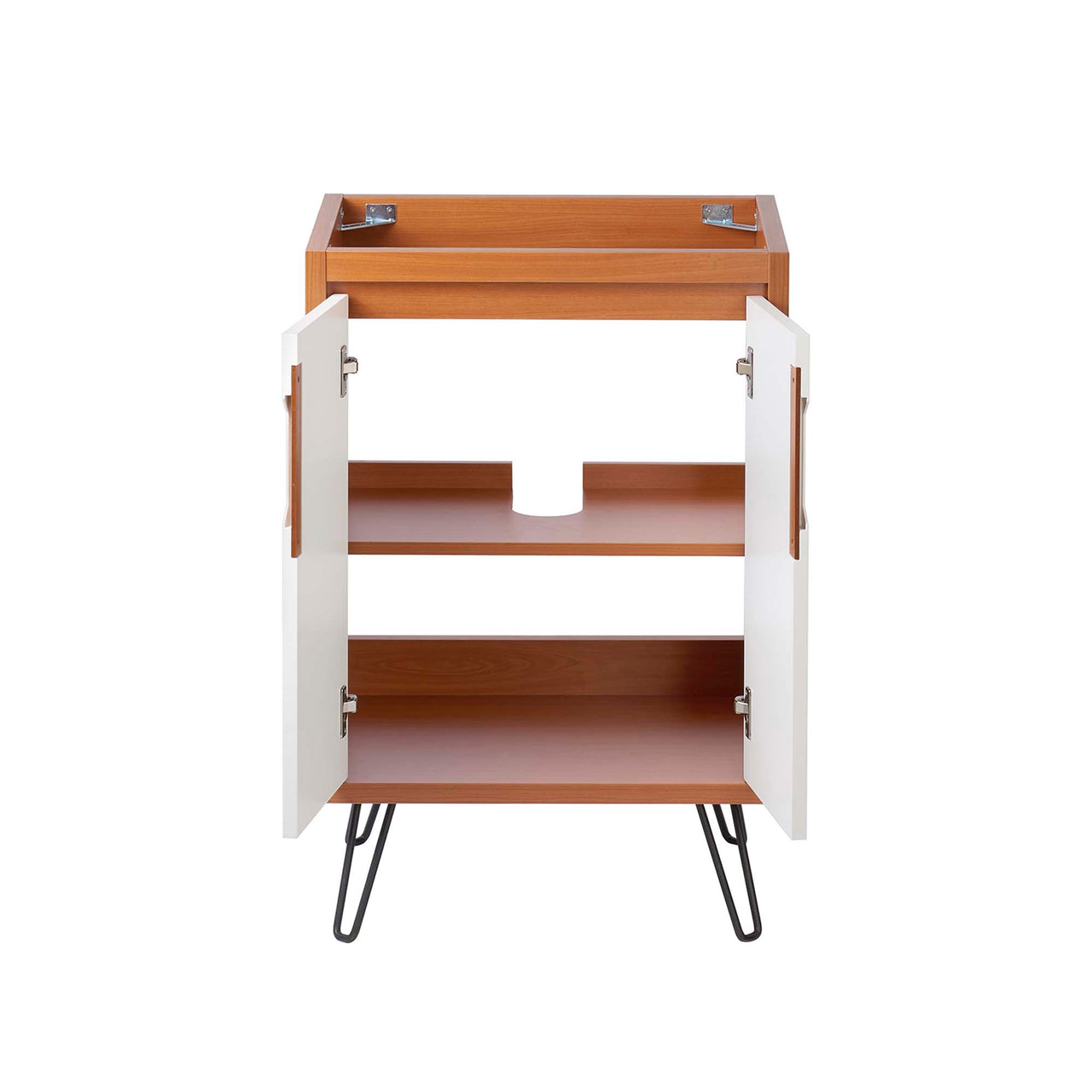 Starfire Vanity Base with Storage, Small, Coral & White