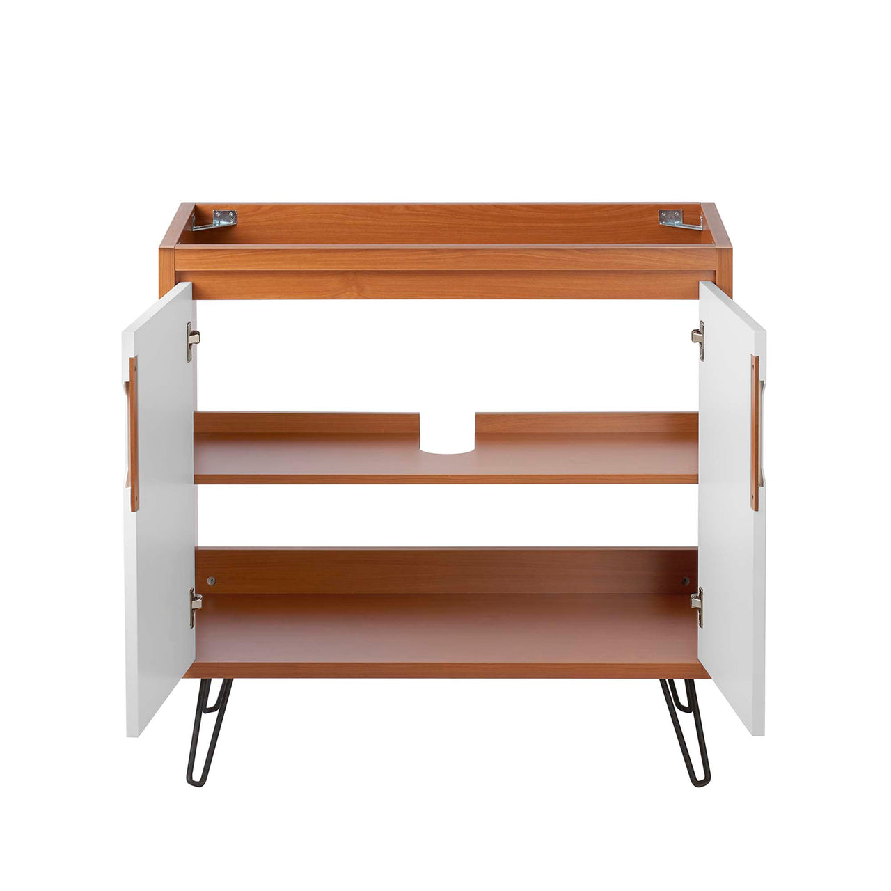 Starfire Vanity Base with Storage, Large, Coral & White