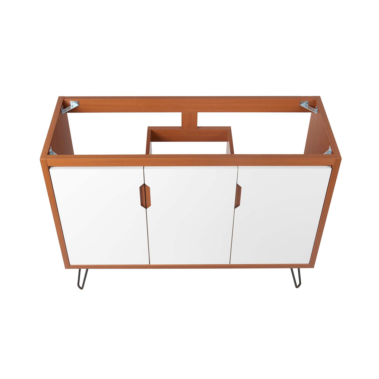 Starfire Vanity Base with Storage (Single | Double Sink Compatible), Extra Large, Coral & White