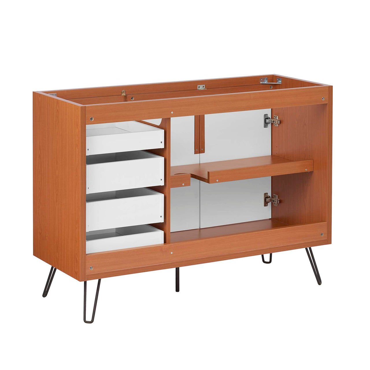 Starfire Vanity Base with Storage (Single Sink Compatible), Extra Large, Coral & White