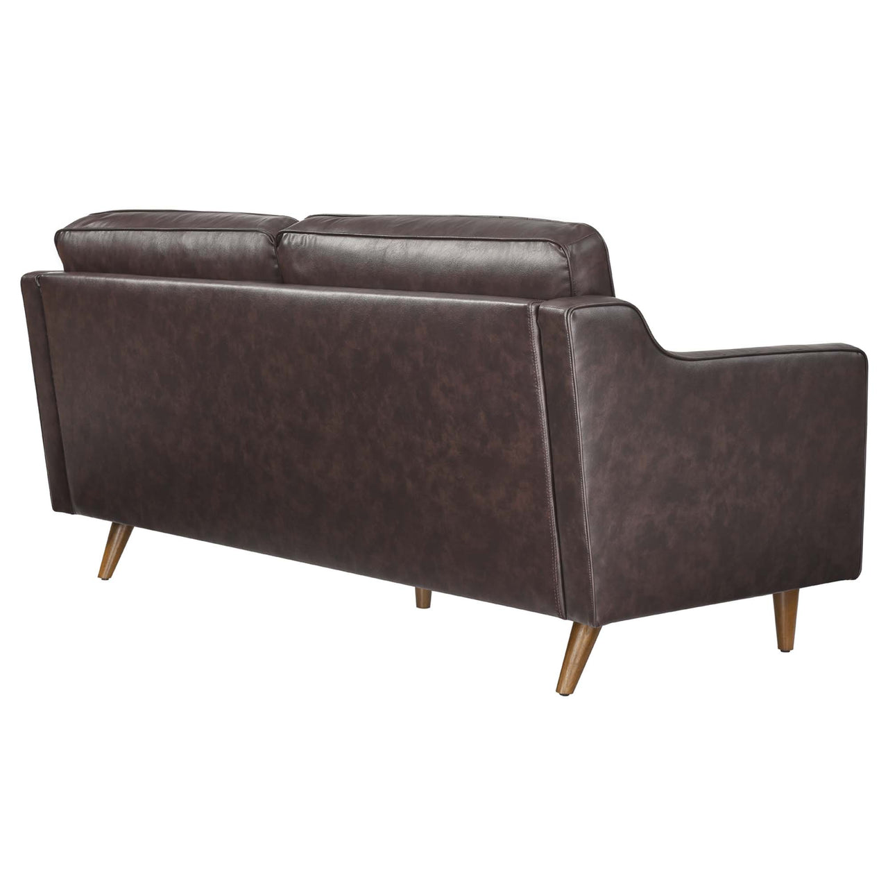 Daxon Genuine Leather Sofa, Brown