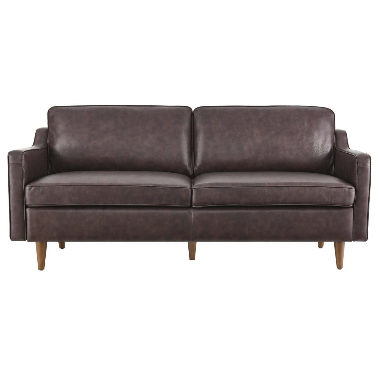 Daxon Genuine Leather Sofa, Brown