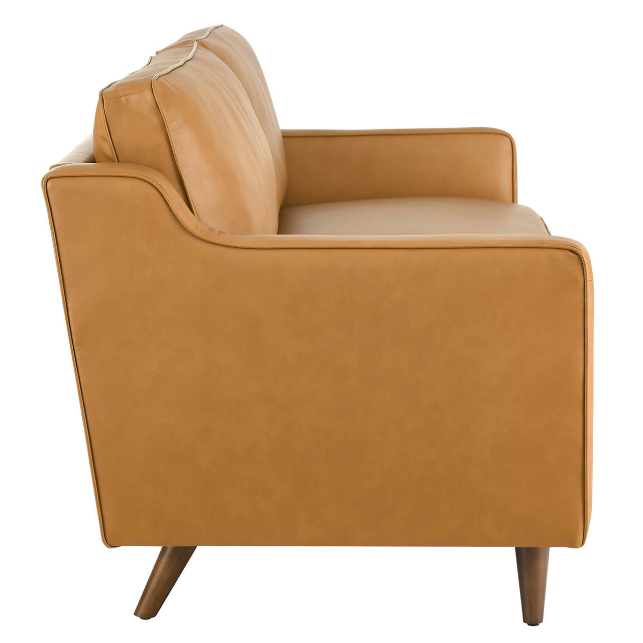 Daxon Genuine Leather Sofa, Tan