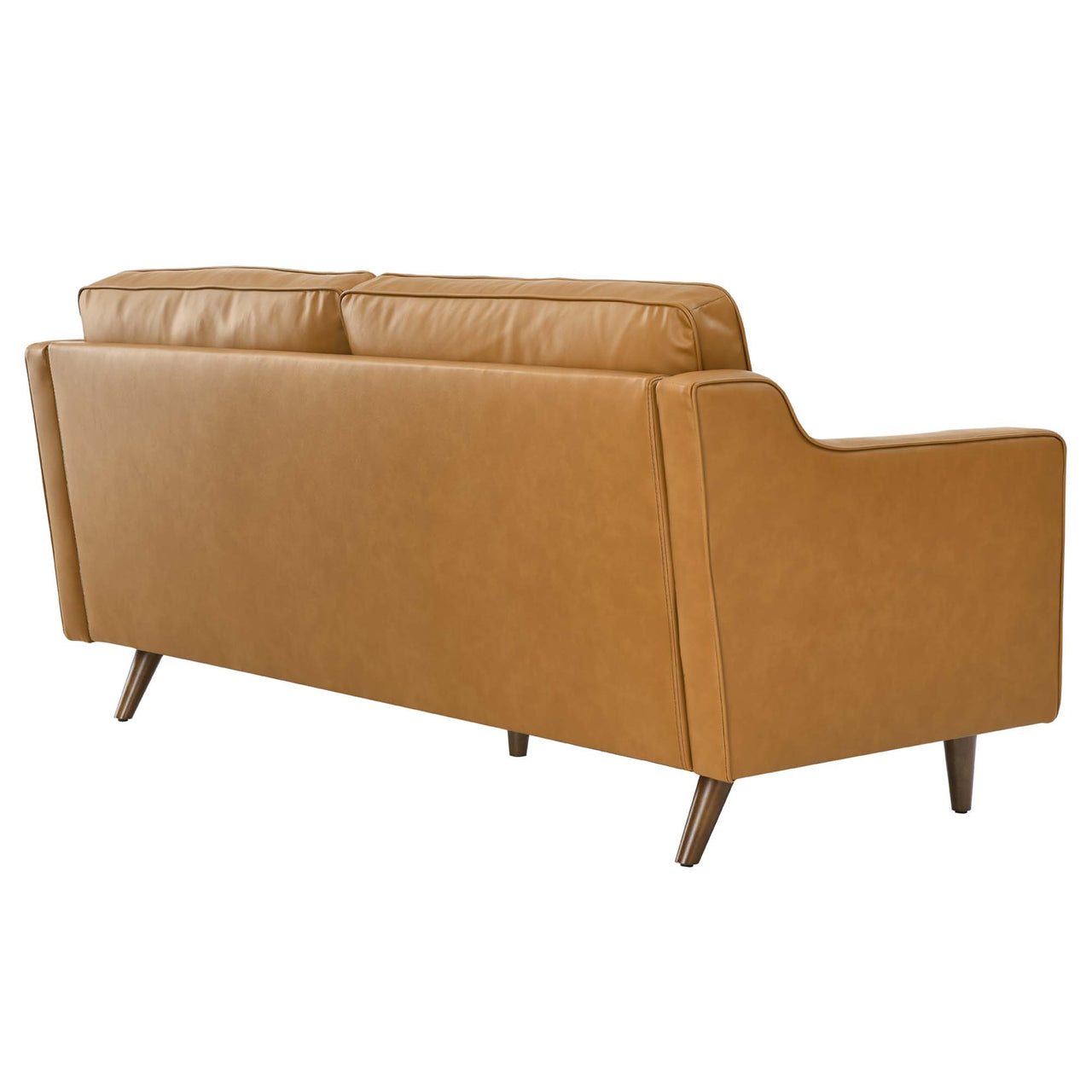 Daxon Genuine Leather Sofa, Tan
