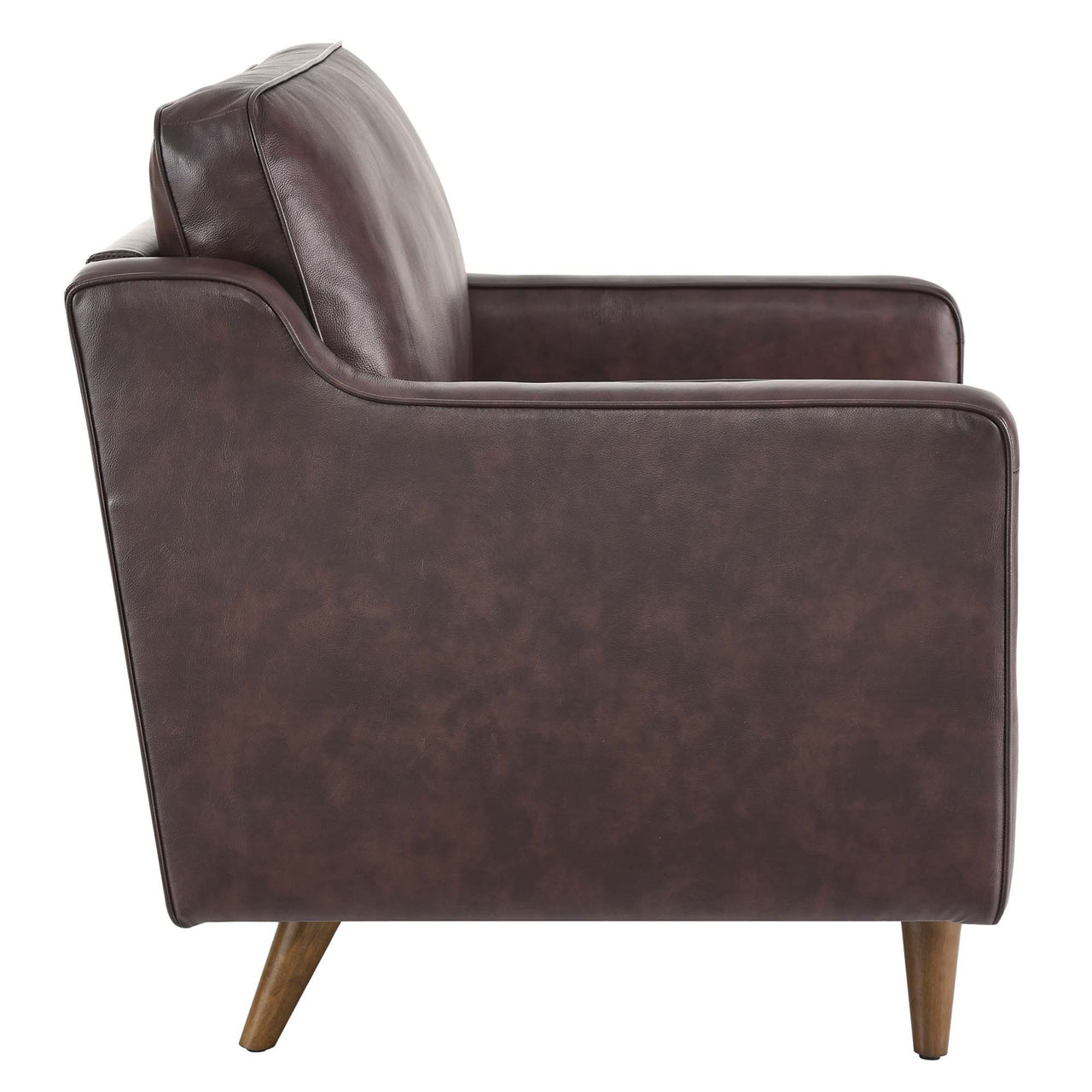 Daxon Genuine Leather Armchair, Brown