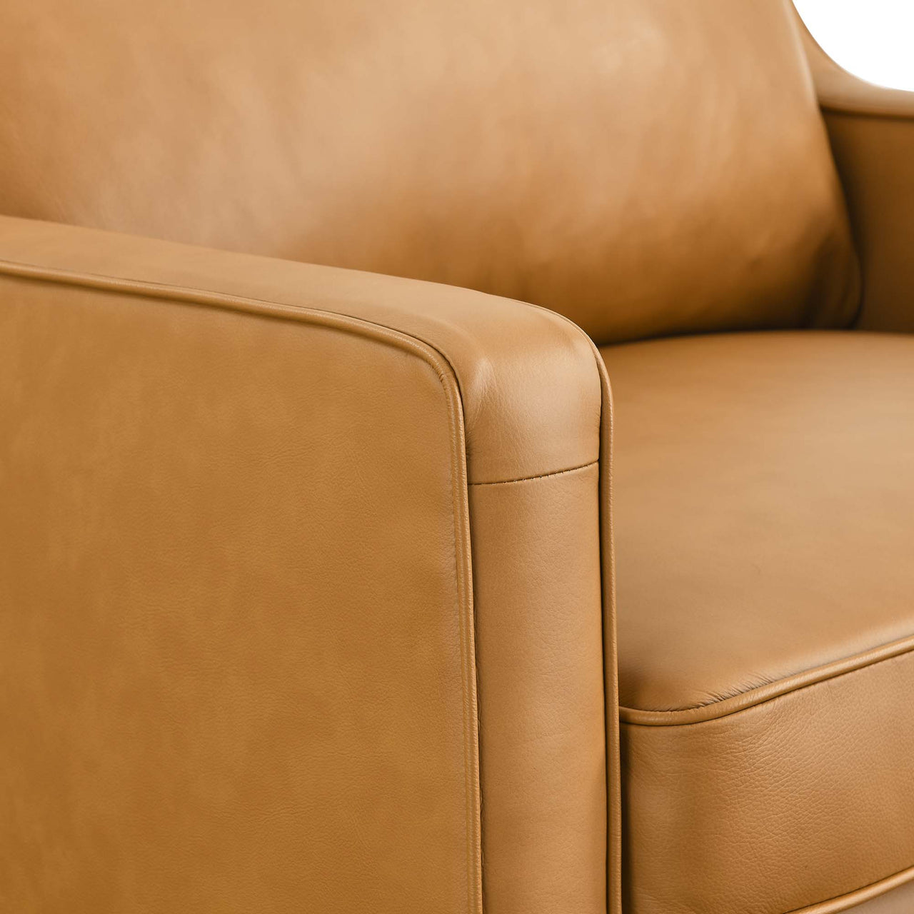 Daxon Genuine Leather Armchair, Tan