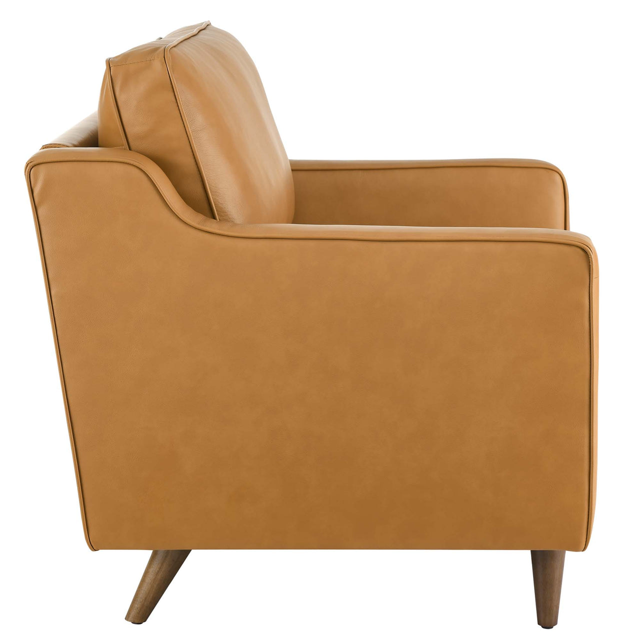 Daxon Genuine Leather Armchair, Tan