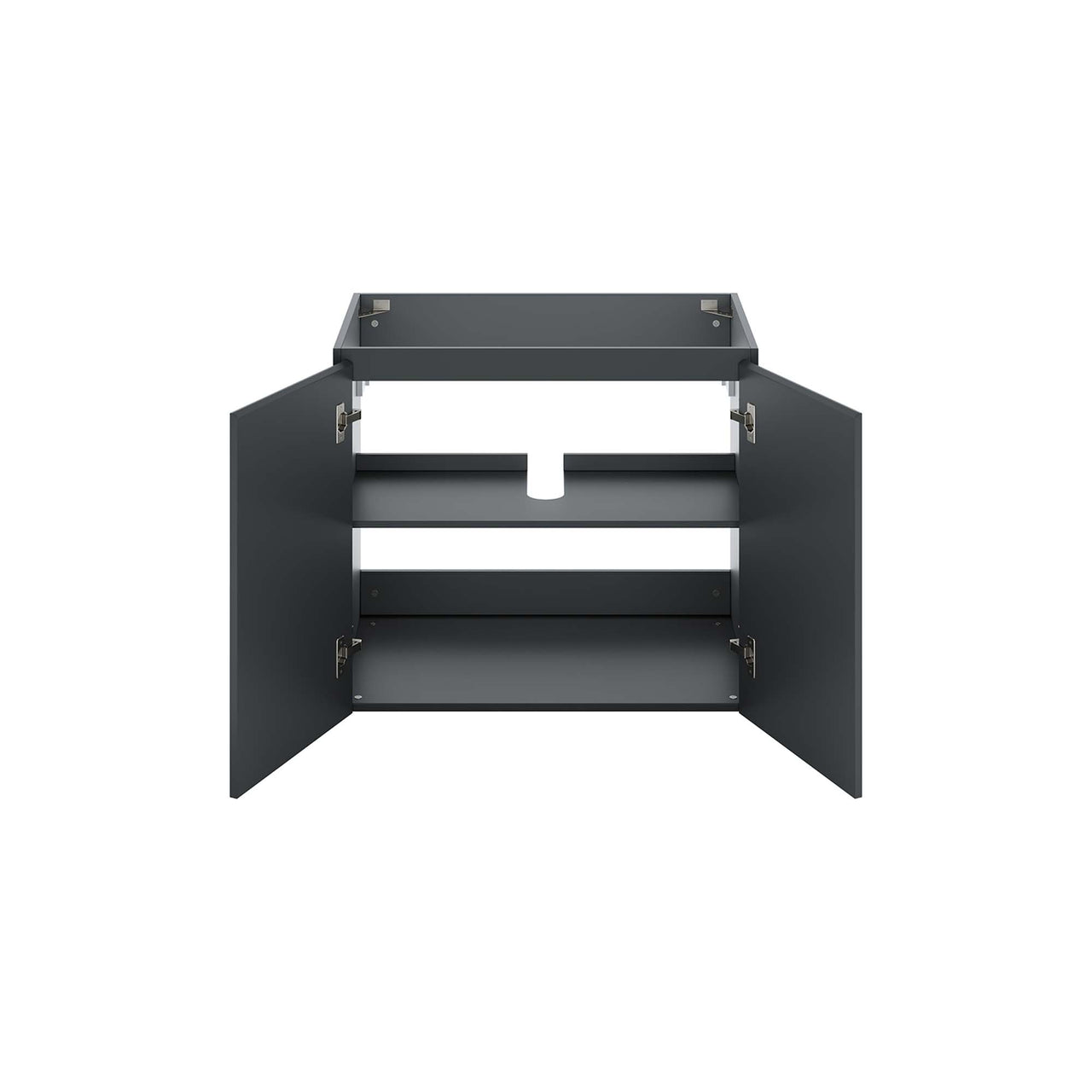 Brittney Floating Vanity Base with Storage, Medium, Gray