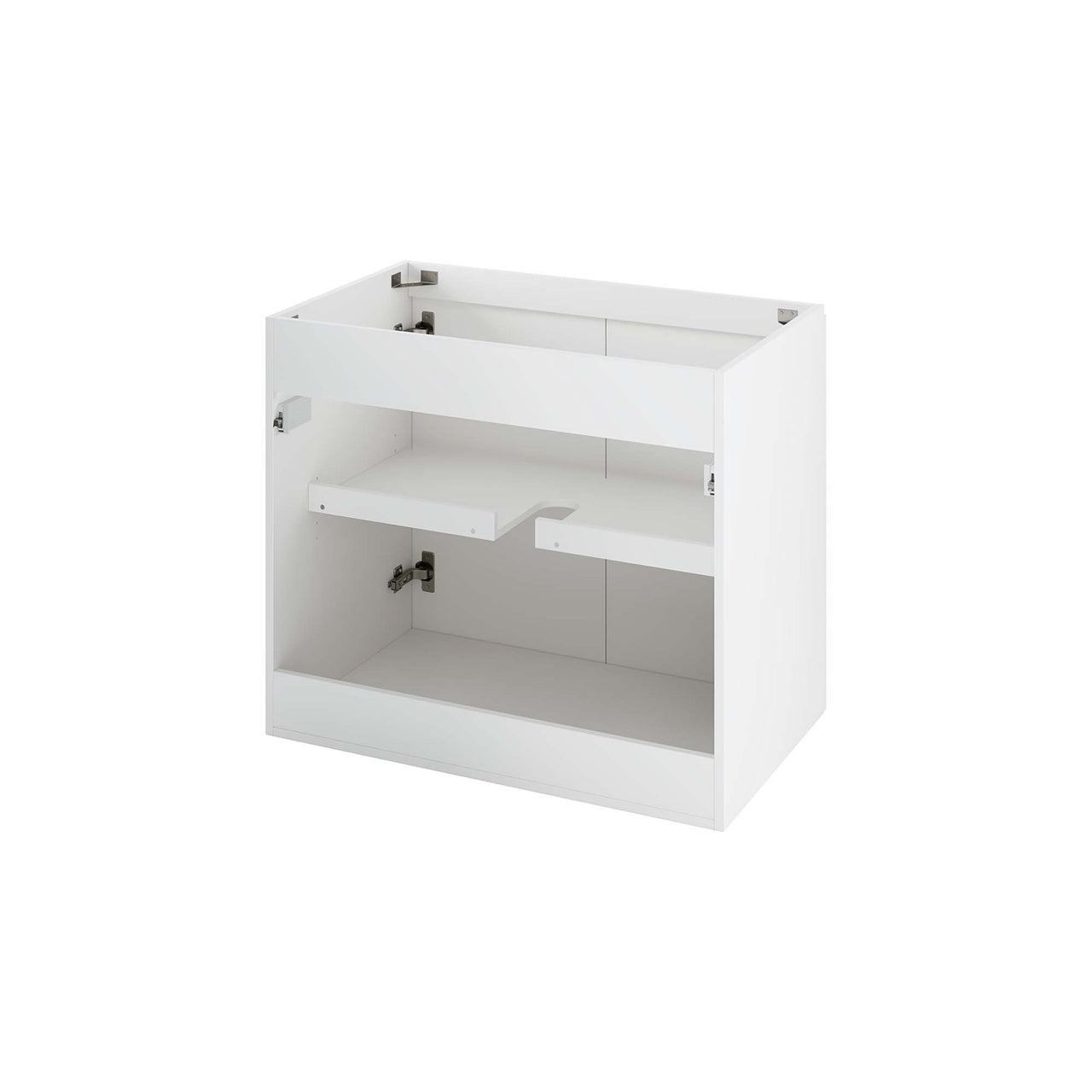 Brittney Floating Vanity Base with Storage, Medium, White
