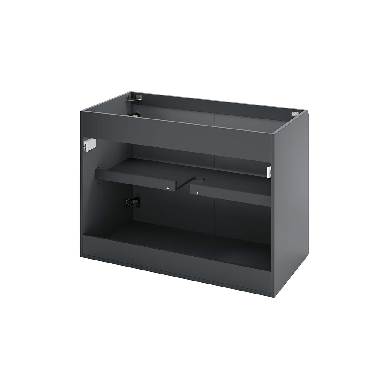 Brittney Floating Vanity Base with Storage, Large, Gray