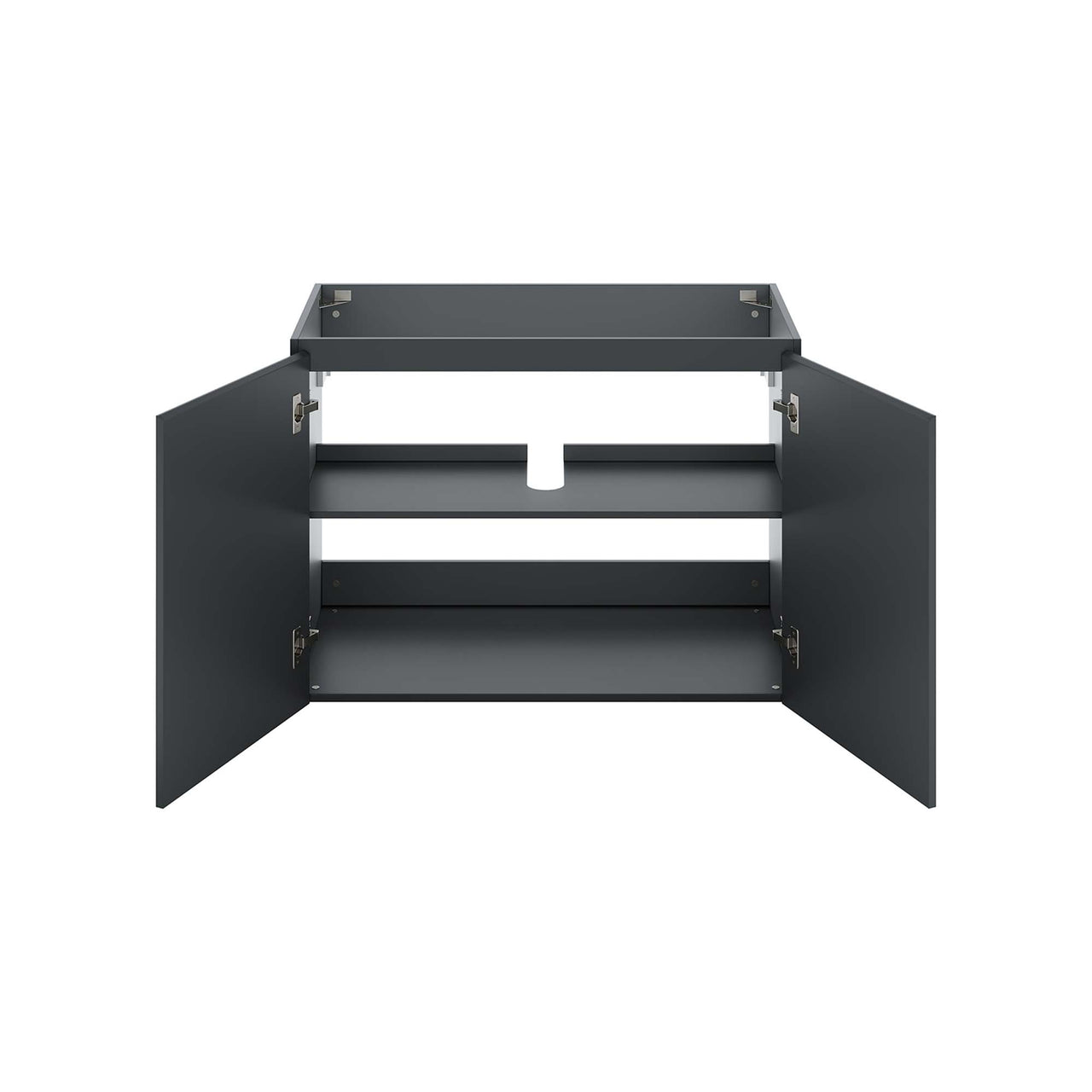 Brittney Floating Vanity Base with Storage, Large, Gray