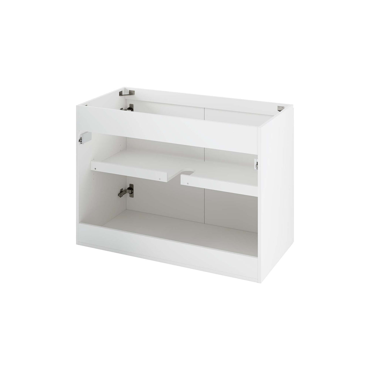 Brittney Floating Vanity Base with Storage, Large, White