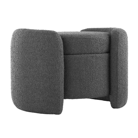 Mitosis Boucle Ottoman, Charcoal