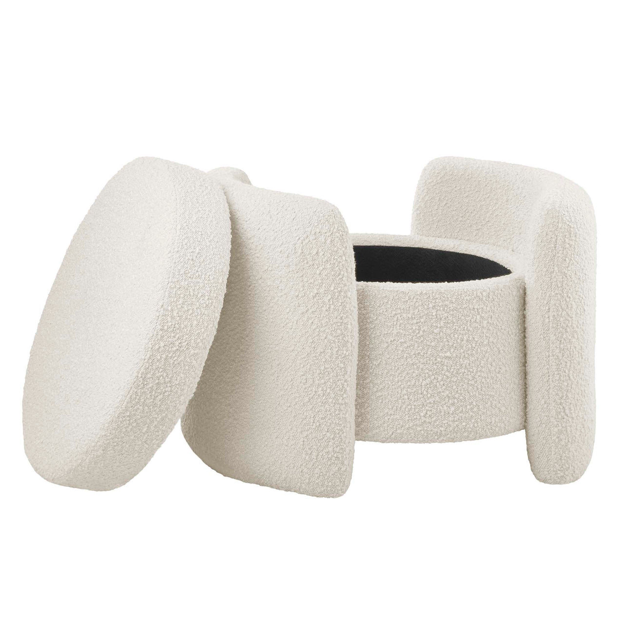 Mitosis Boucle Ottoman, Ivory