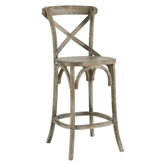Countryside-Chic Counter Stool, Gray