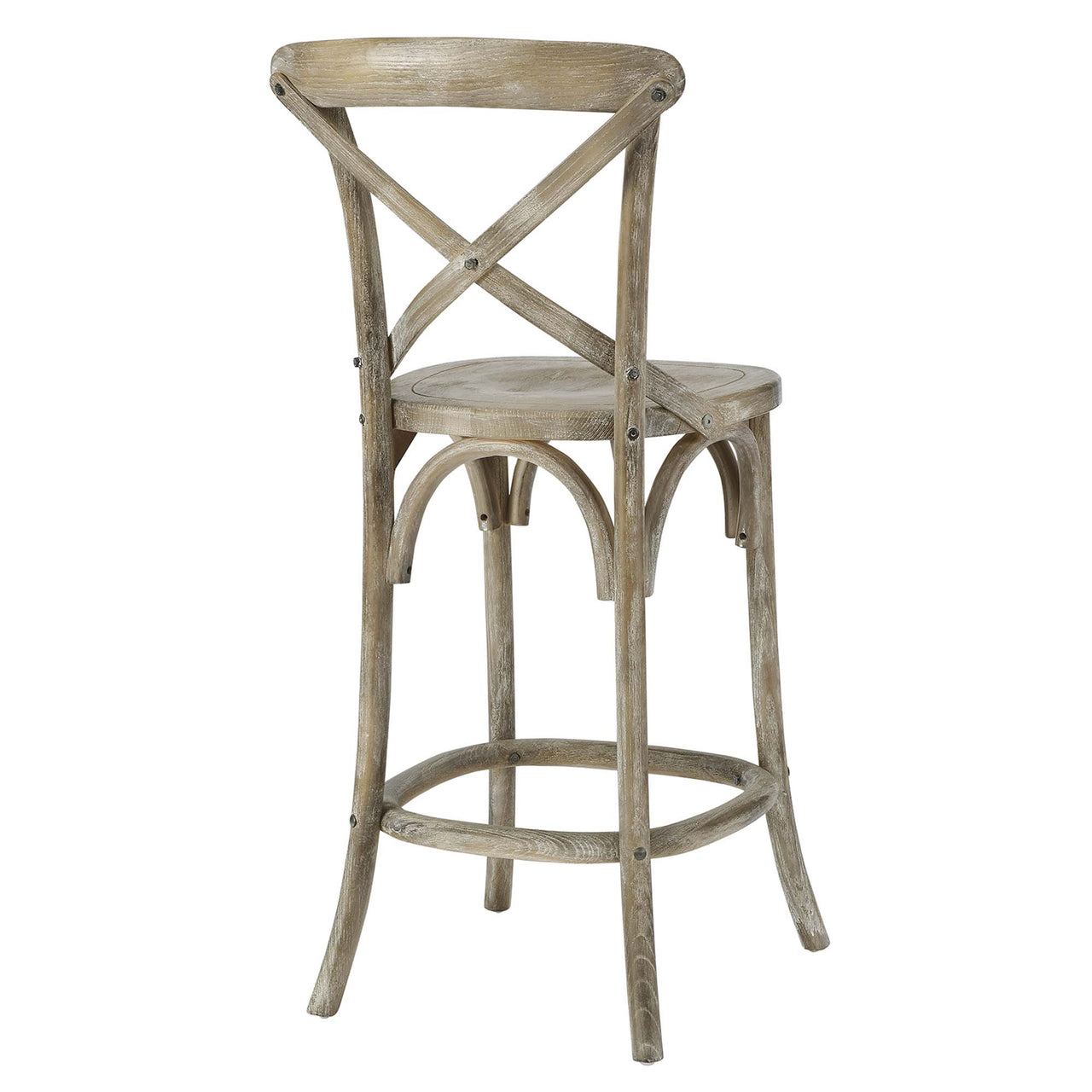 Countryside-Chic Counter Stool, Gray