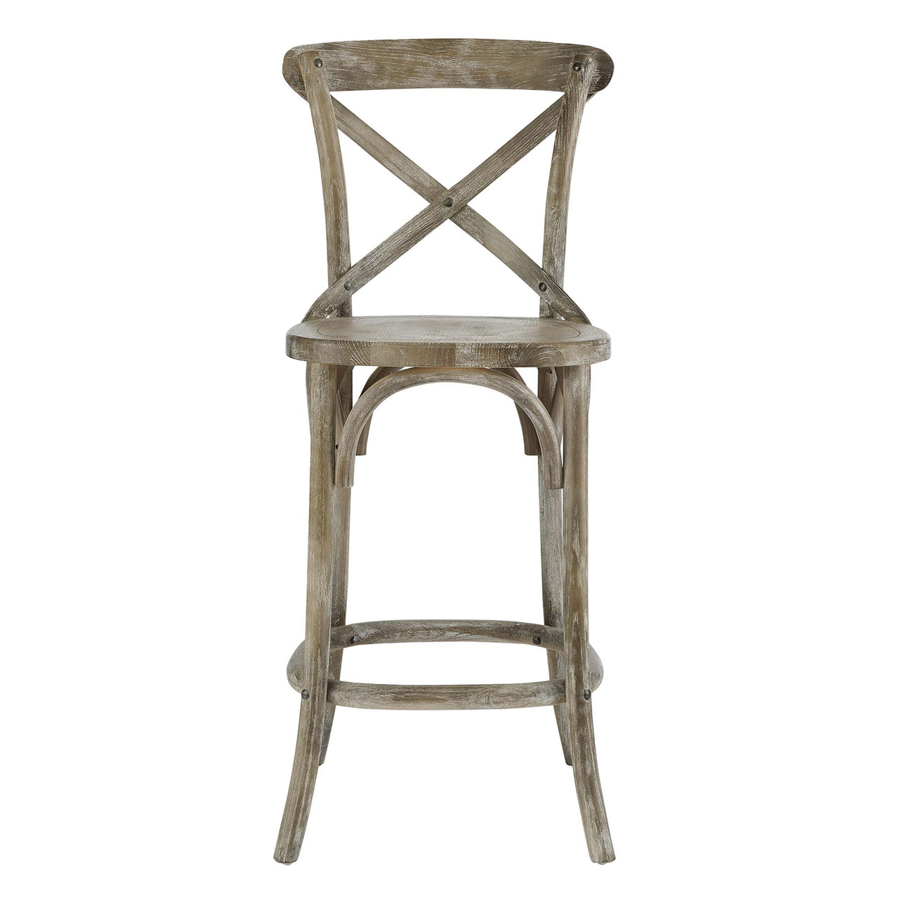 Countryside-Chic Counter Stool, Gray