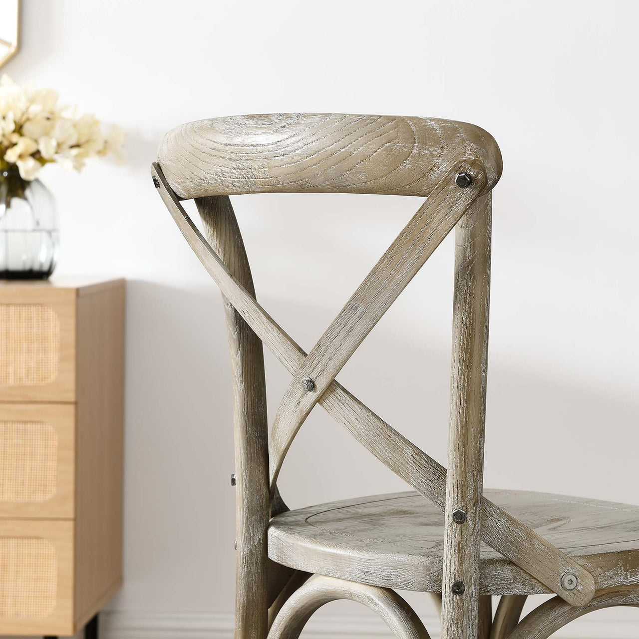 Countryside-Chic Counter Stool, Gray