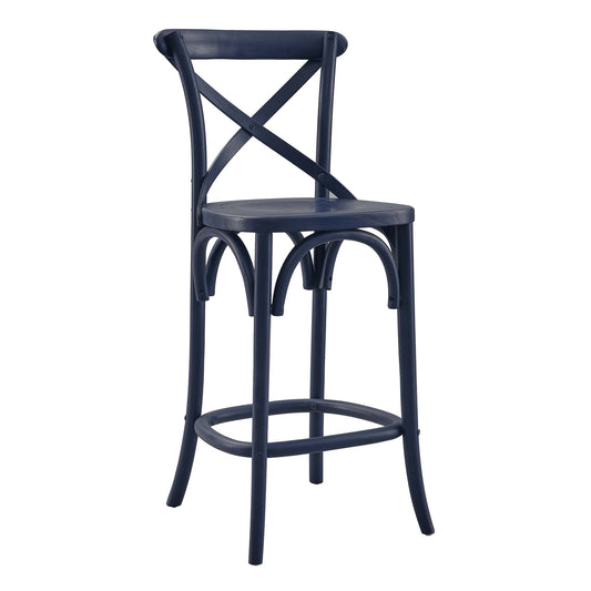 Countryside-Chic Counter Stool, Dark Blue