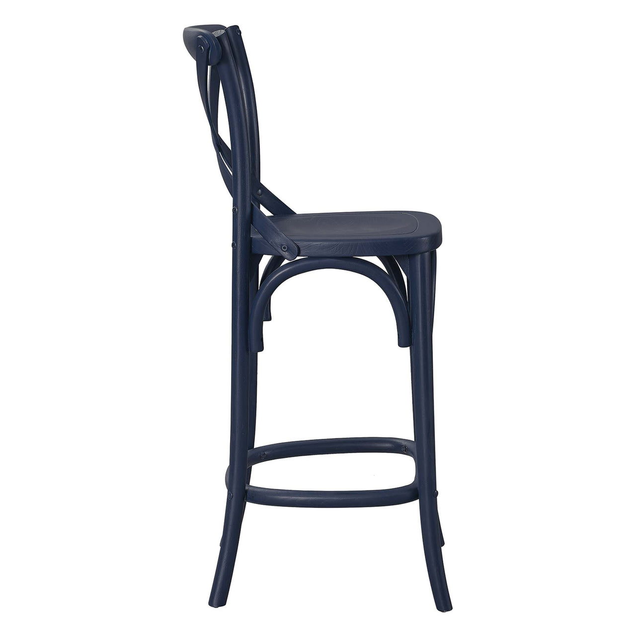 Countryside-Chic Counter Stool, Dark Blue