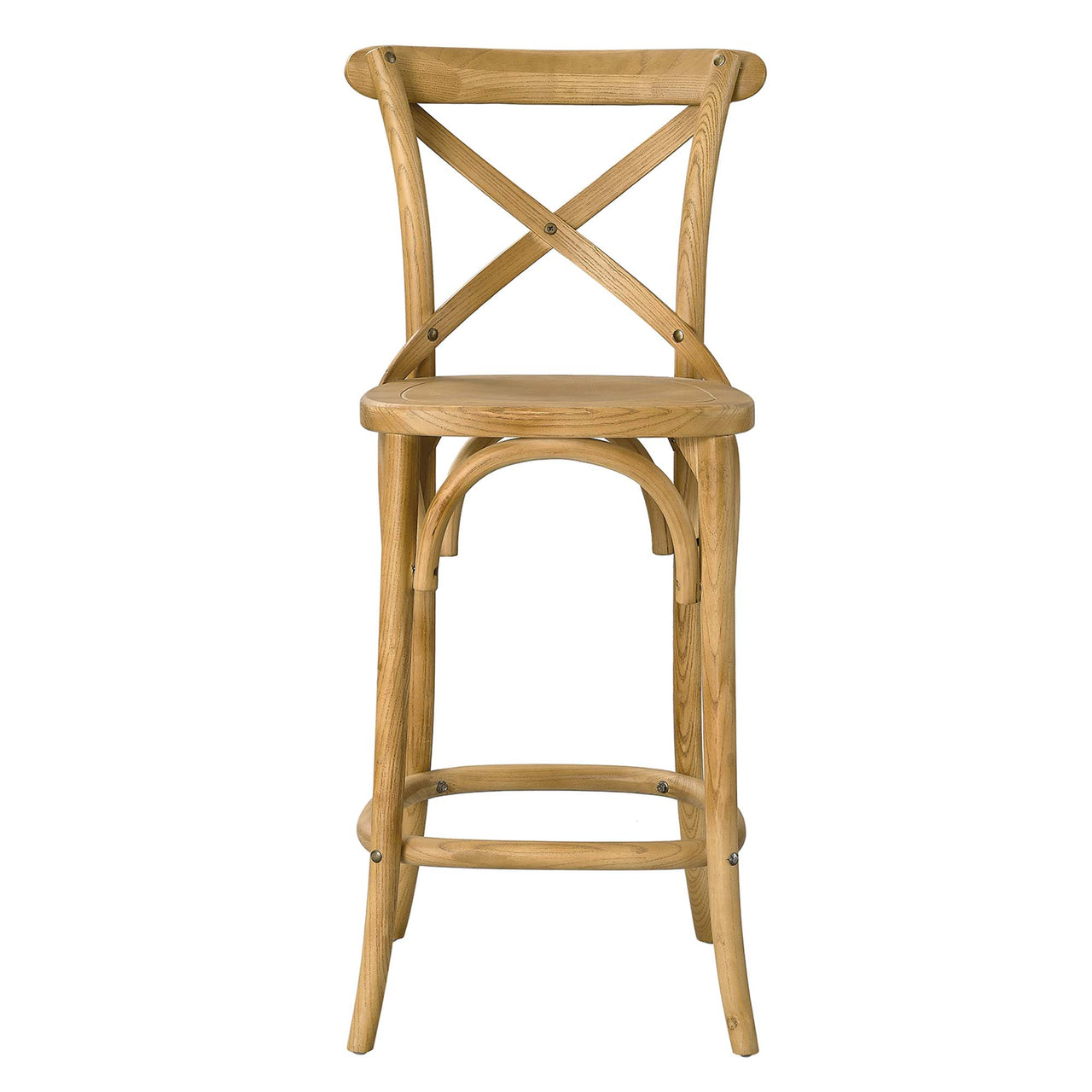 Countryside-Chic Counter Stool, Natural Wood