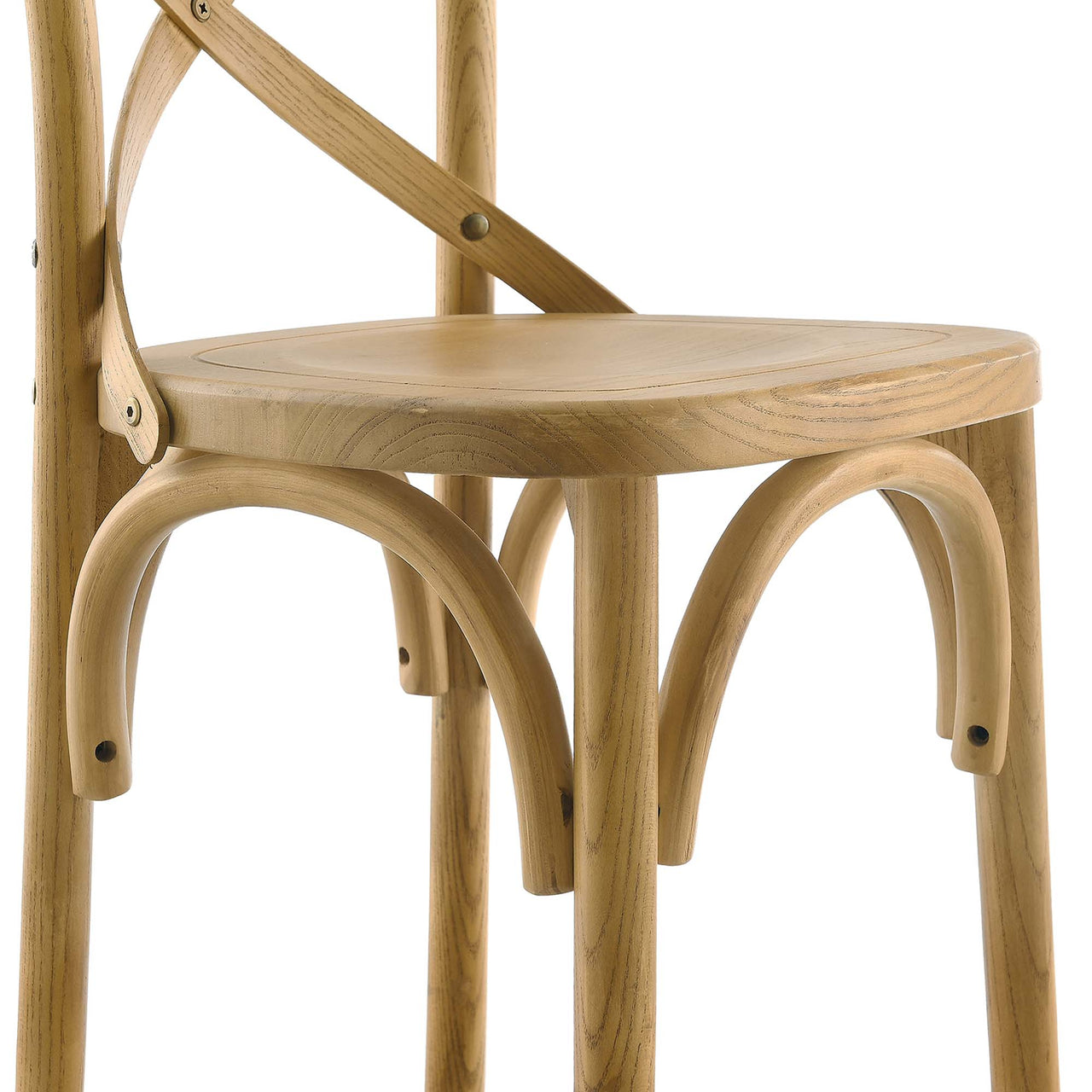 Countryside-Chic Counter Stool, Natural Wood