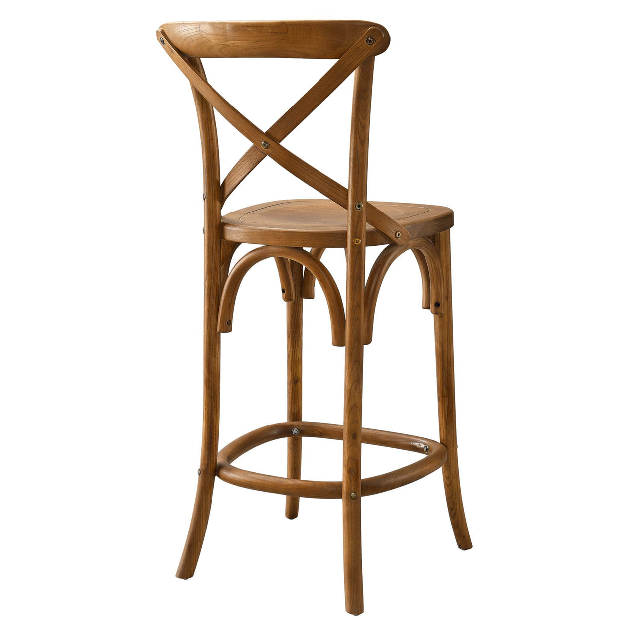 Countryside-Chic Counter Stool, Walnut