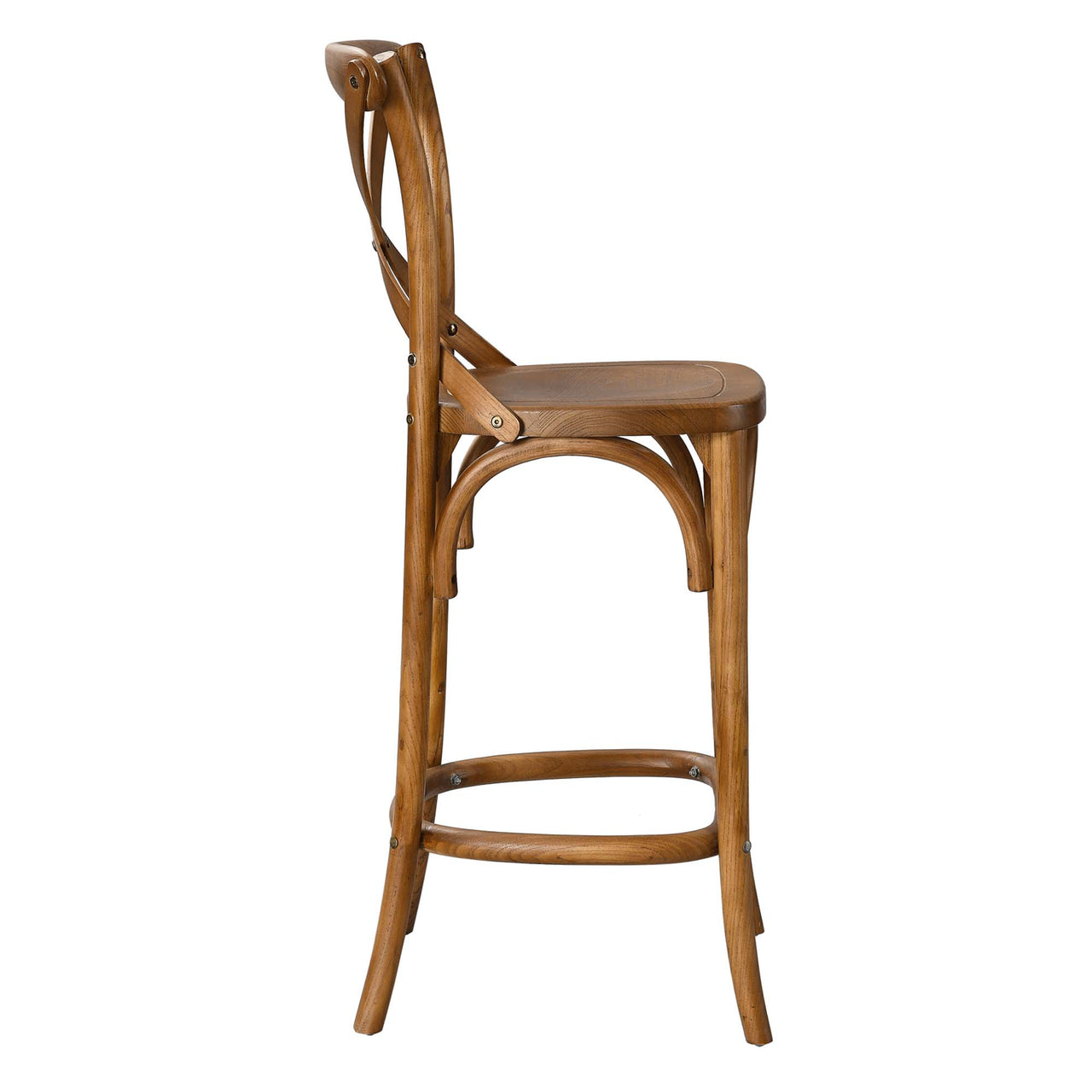 Countryside-Chic Counter Stool, Walnut