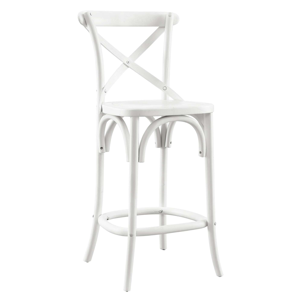 Countryside-Chic Counter Stool, White