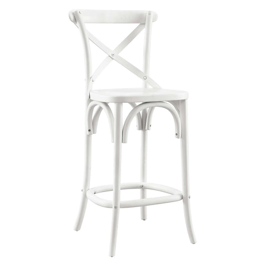 Countryside-Chic Counter Stool, White
