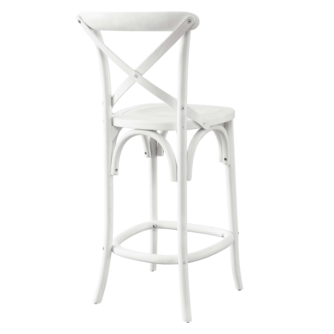 Countryside-Chic Counter Stool, White